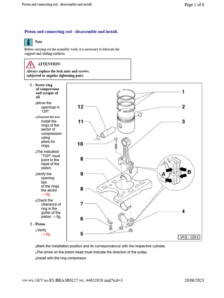 Motorcycle Piston Ring Installation Guide | PDF | Piston | Screw