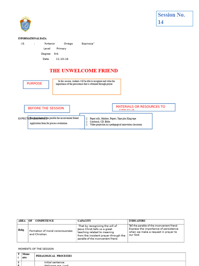 Session The Inopportune Friend | PDF