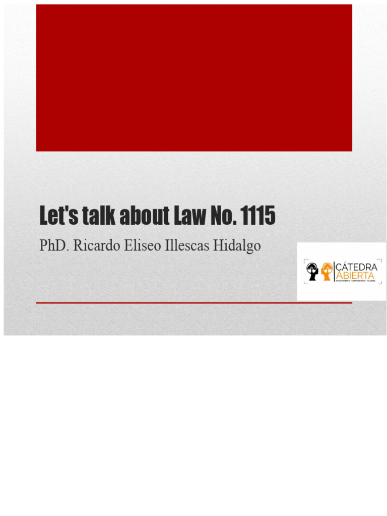 Structure Law No. 1115 | PDF | Nonprofit Organization | Regulatory ...