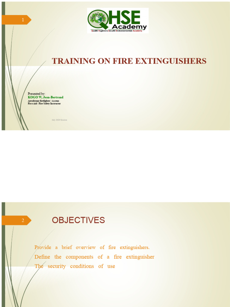 Fire Extinguisher Training Overview | PDF | Fires | Carbon Dioxide