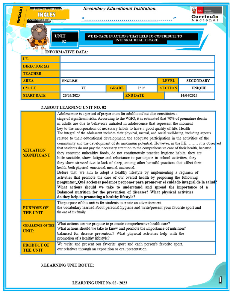 1st 2nd Unit 2-English | PDF | Learning | English Language
