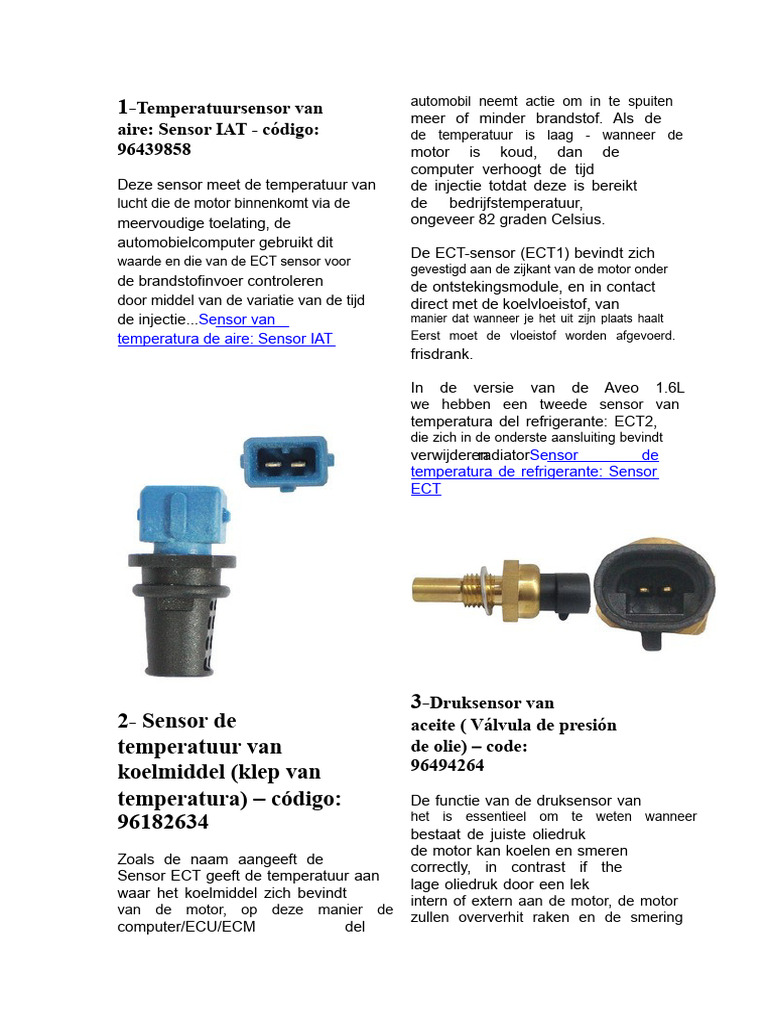 Aveo Sensoren | PDF