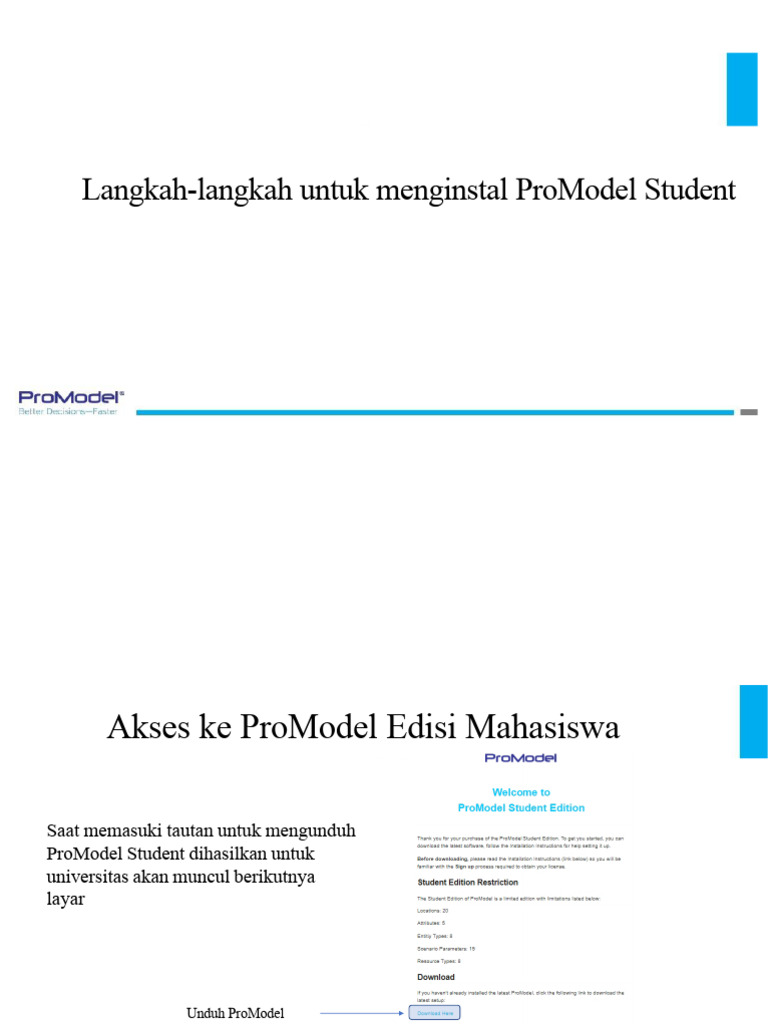 Panduan Instalasi ProModel Mahasiswa | PDF