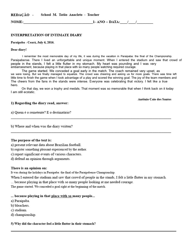 ESSAY - Genre Diary.docx | PDF
