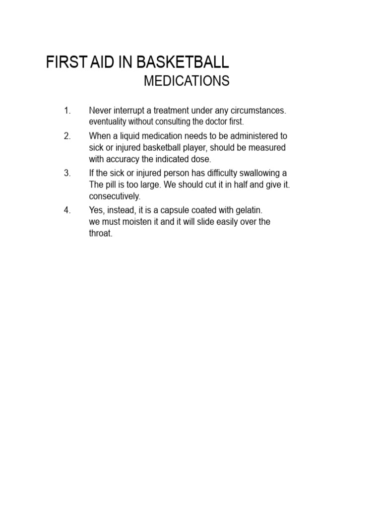 Basketball First Aid Kit Essentials | PDF | Musculoskeletal System