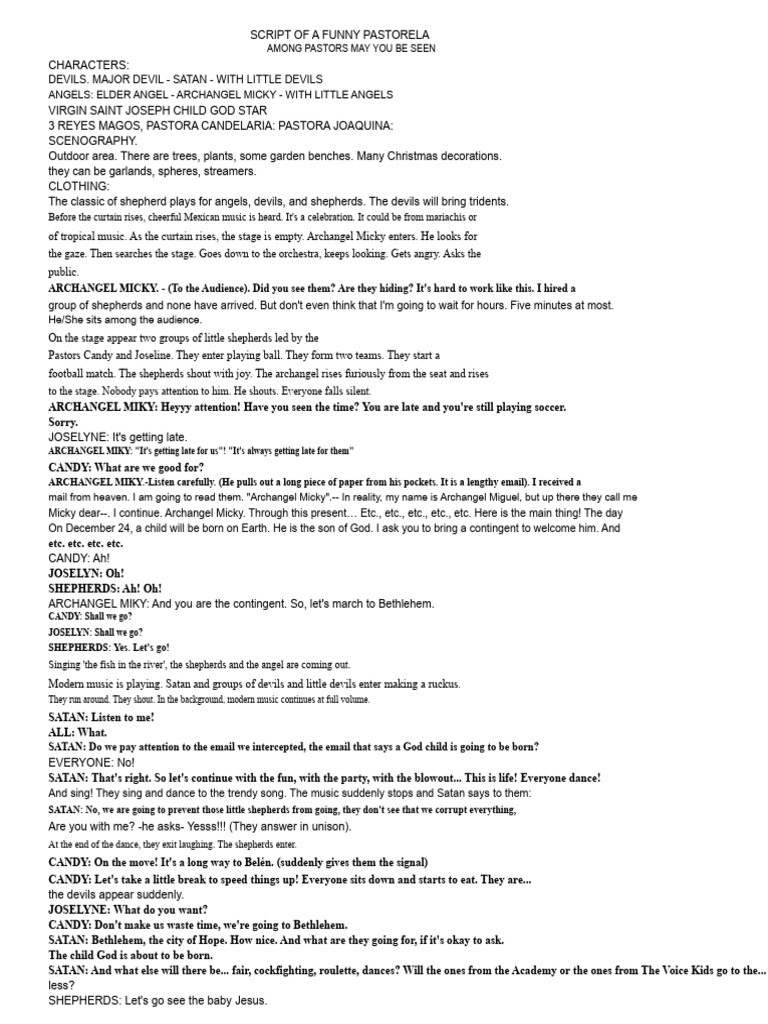 Fun Pastorela Script 2019 | PDF | Satan | Biblical Magi