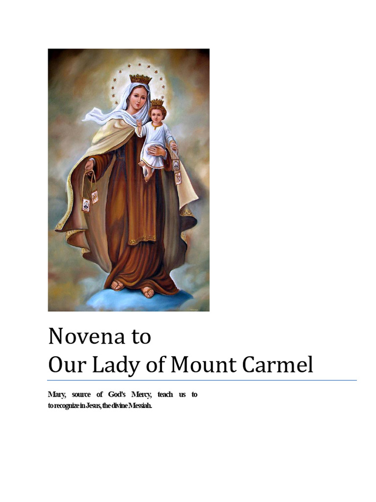 Novena Prayers to Our Lady of Mount Carmel | PDF | Mary, Mother Of ...
