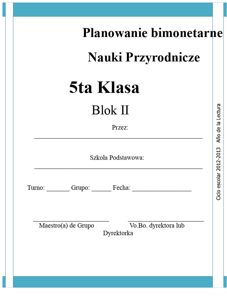 Klasa 5 - Blok 2 - Nauki Przyrodnicze | PDF