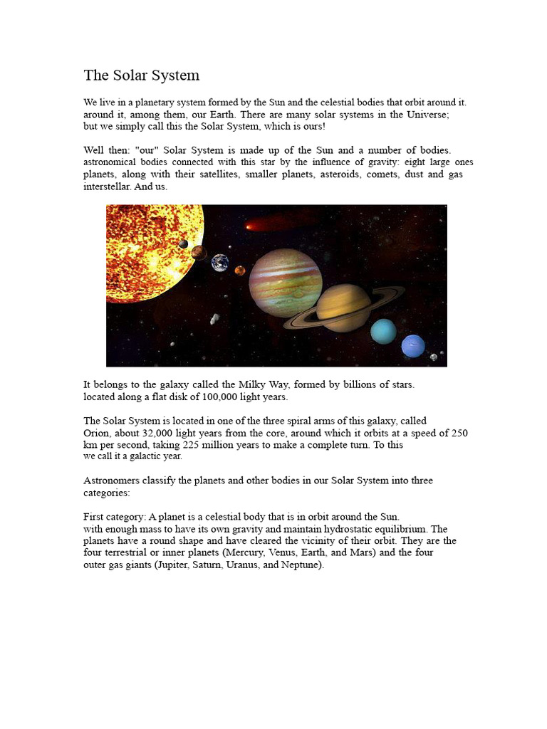 The Solar System | PDF