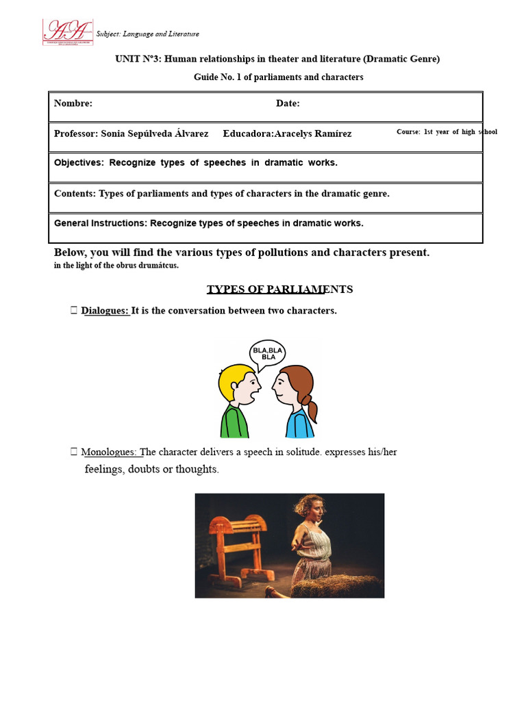 Understanding Dramatic Speeches and Characters | PDF | Monologue ...