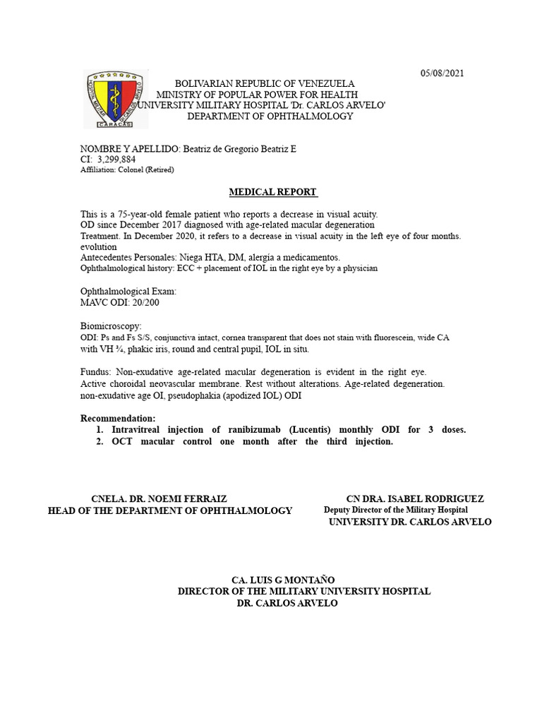 Medical Report Chief | PDF