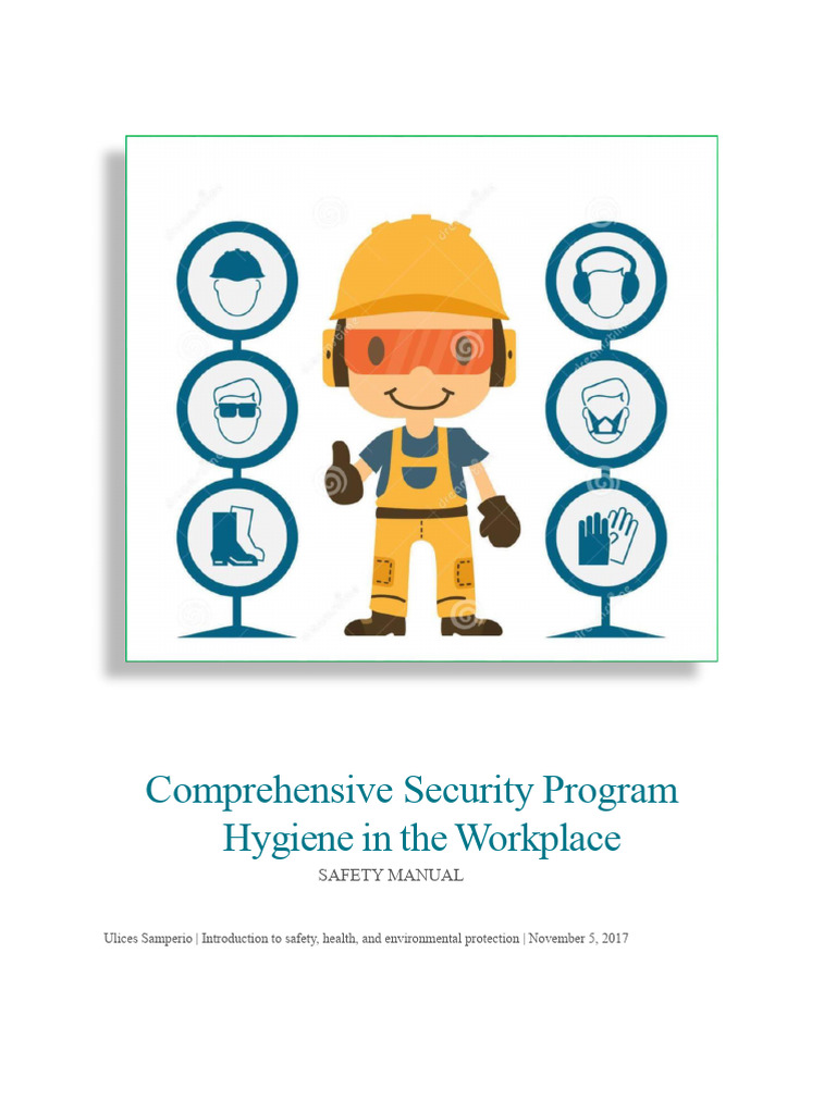 Workplace Safety and Hygiene Manual | PDF | Occupational Safety And ...