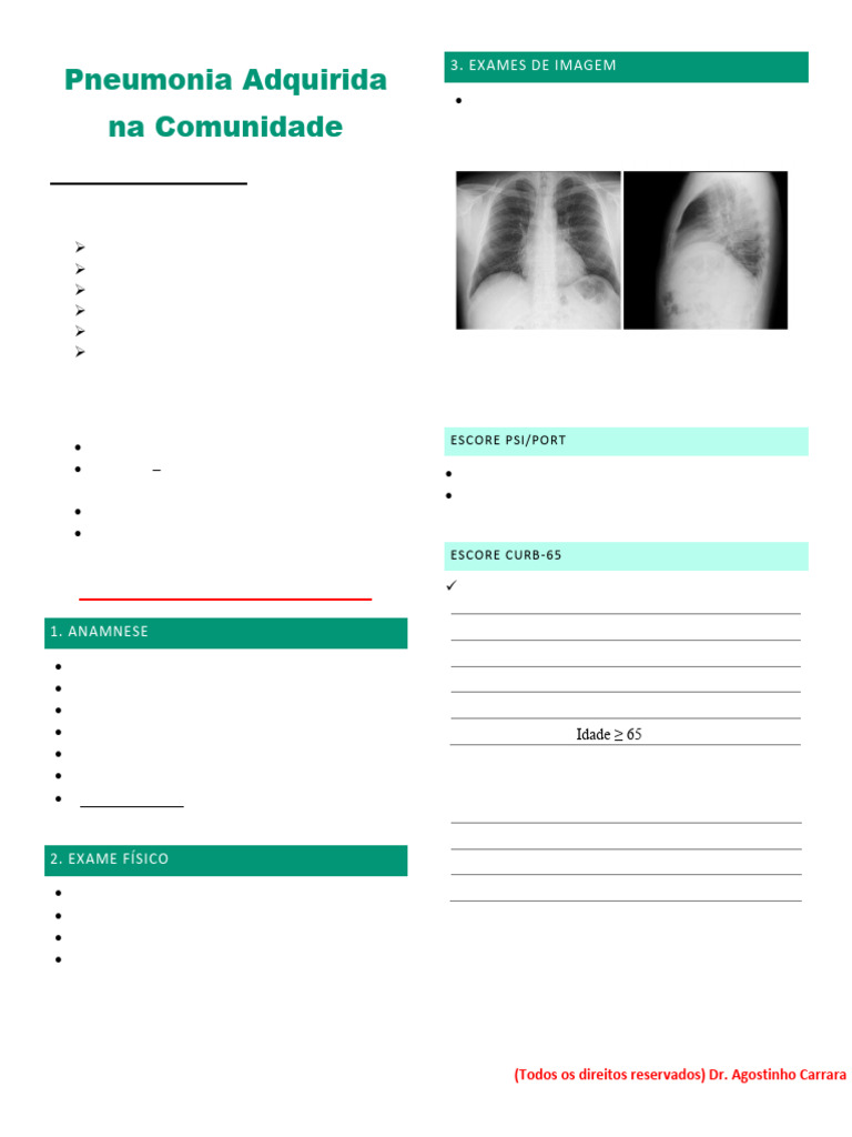 Avaliação e Tratamento da PAC | PDF | Pneumonia | Doenças e distúrbios ...