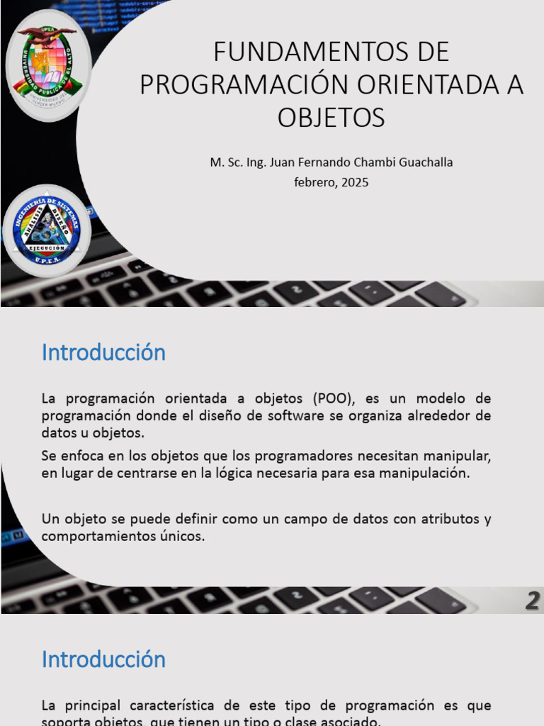 01 Fpoo | PDF | Objeto (informática) | Programación orientada a objetos