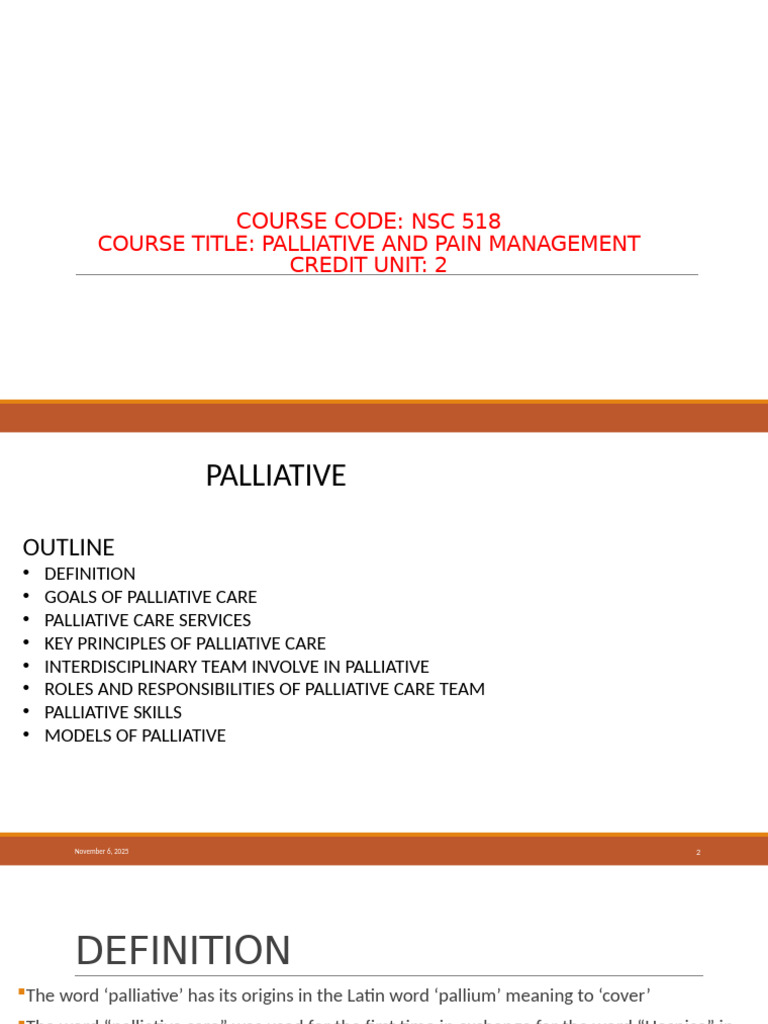Palliative Pain Management Overview | PDF | Palliative Care | Pain
