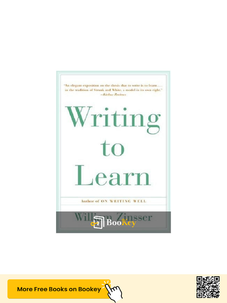 Writing to Learn: Zinsser's Guide | PDF | Thought | Teaching Mathematics