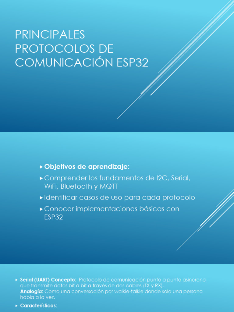 Protocolos de Comunicación ESP32: Guía Esencial | PDF | Bluetooth ...