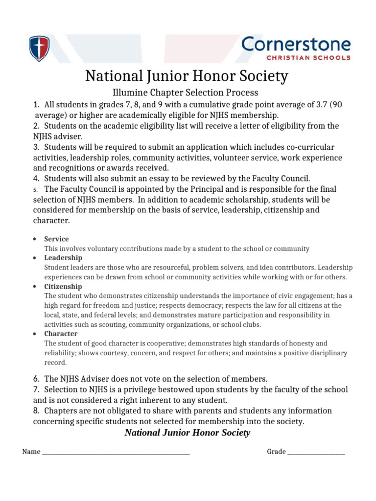 NJHS Application Process Overview | PDF | Citizenship