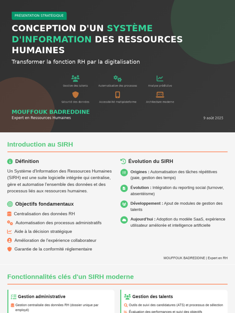 Système d'Information RH : Guide Complet | PDF | Gestion des ressources ...