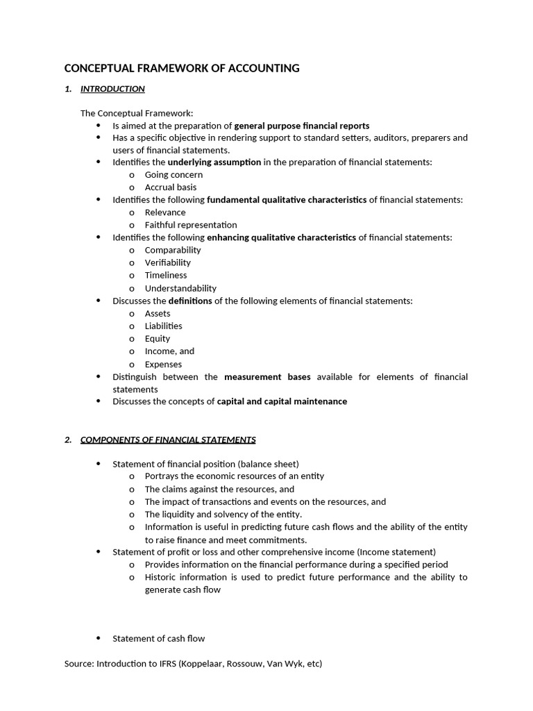 Conceptual+framework Notes | PDF | Equity (Finance) | Income