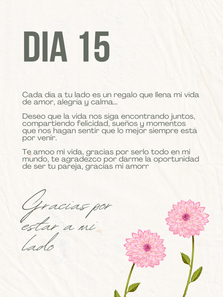Mensaje de amor y gratitud diario | PDF