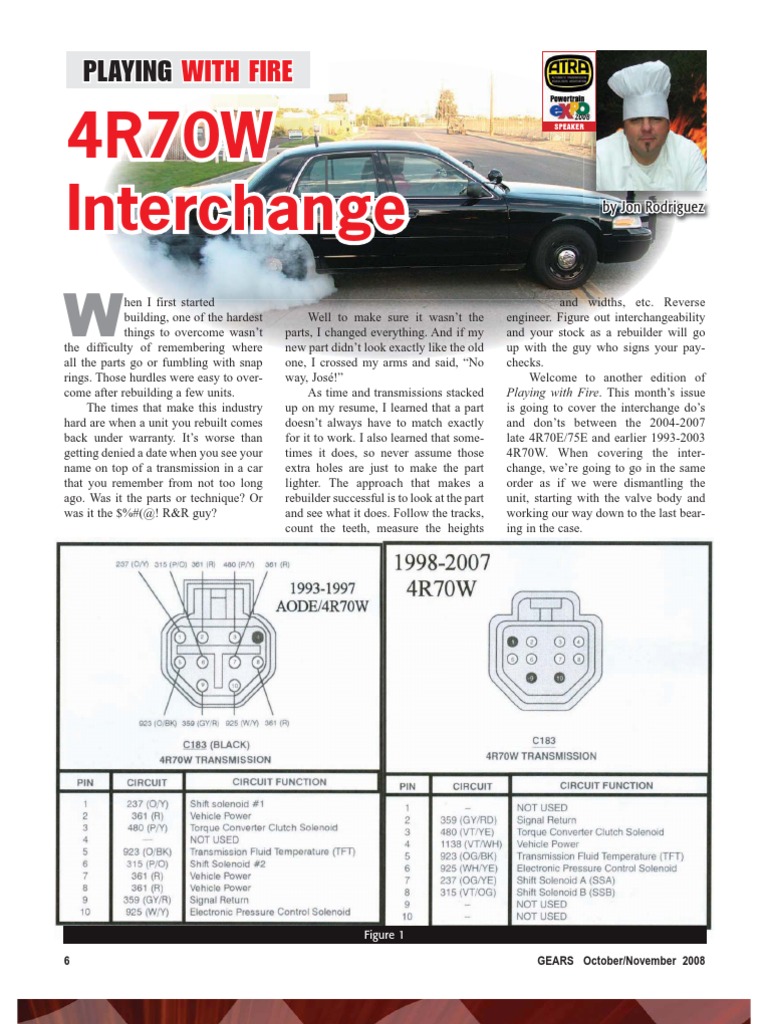 4R70W Interchange | PDF | Transmission (Mechanics) | Manufactured Goods