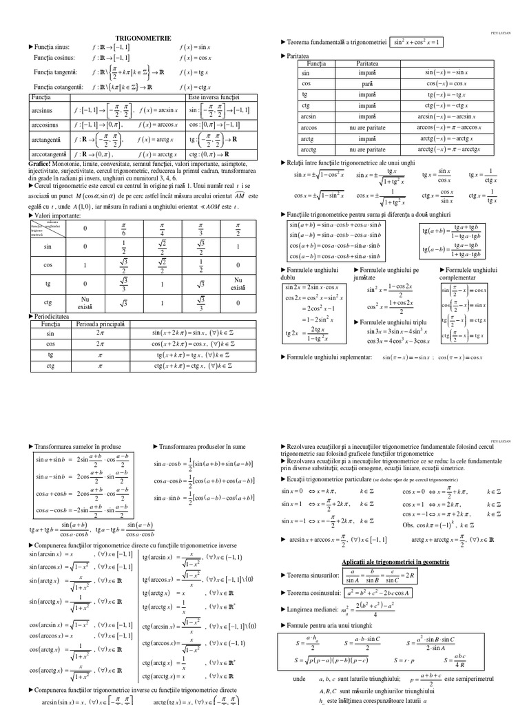 Trigonometrie Teorie | PDF