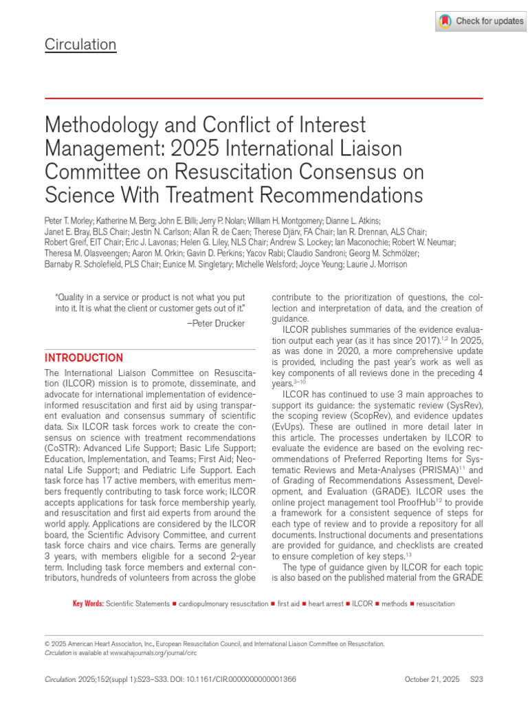 2025 ILCOR Resuscitation Guidelines Update | PDF | Meta Analysis ...