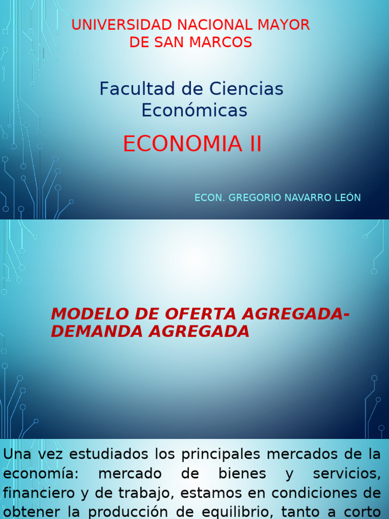 Modelo de Oferta y Demanda Agregada Agu8ado | PDF | Equilibrio ...