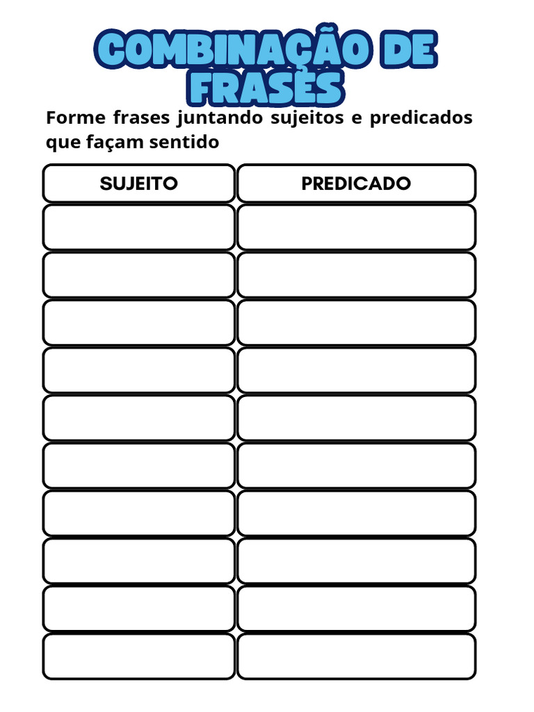 Análise de Sujeito e Predicado em Frases | PDF | Assunto (gramática)