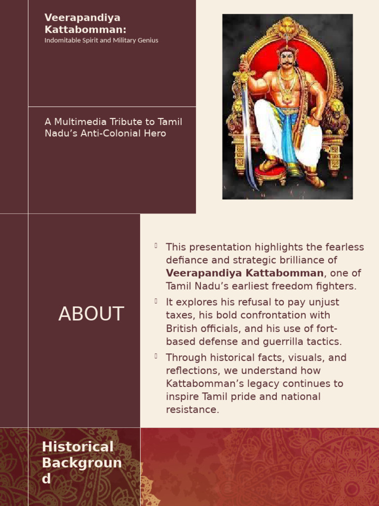 Veerapandiya Kattabomman: Tamil Hero | PDF