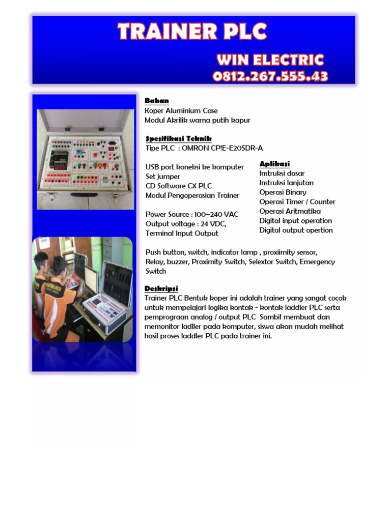 Trainer PLC Koper Aluminium Terbaik | PDF