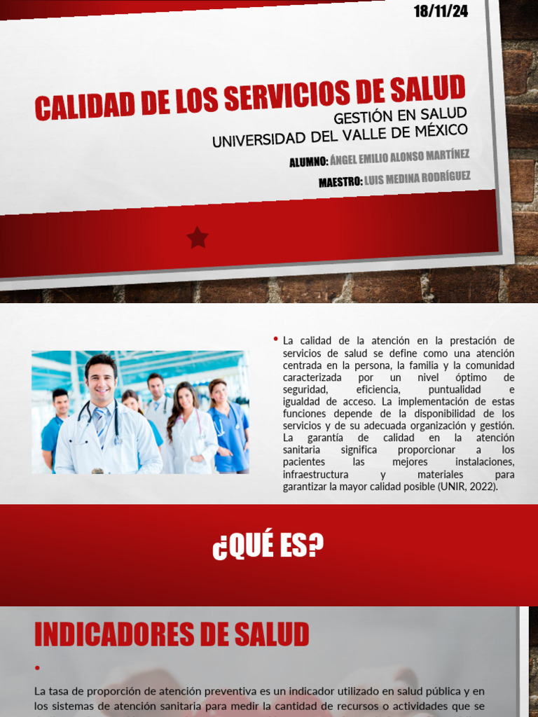 Mejora de la Calidad en Servicios de Salud | PDF | Cuidado de la salud ...