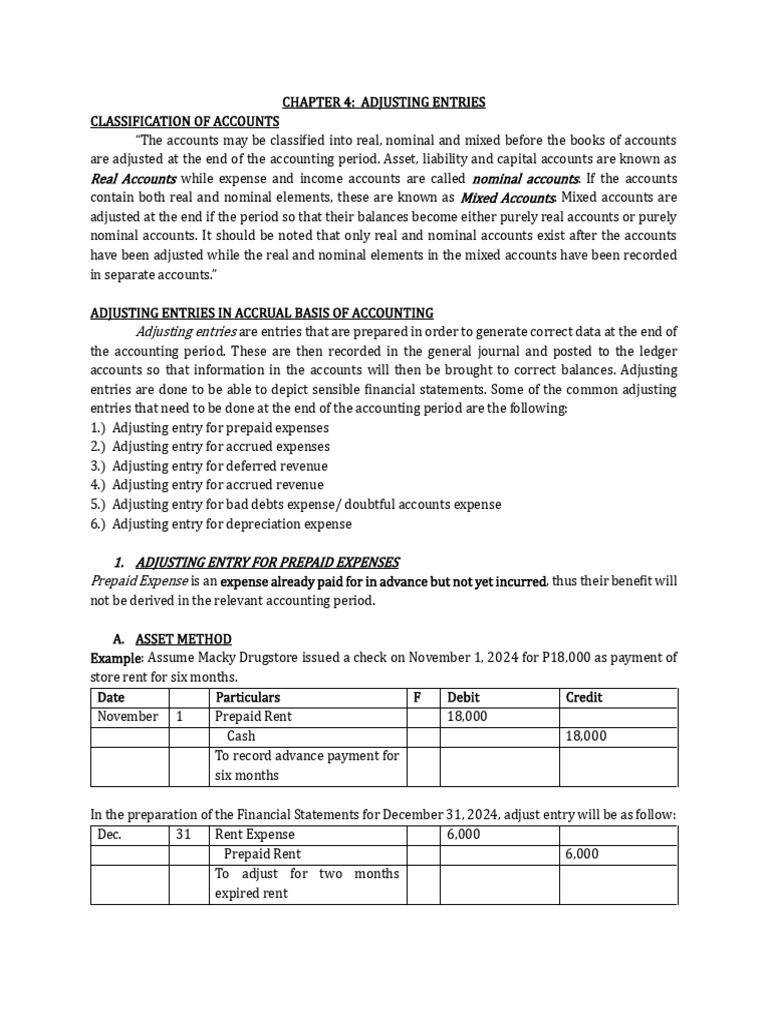 Adjusting Entries in Accounting Basics | PDF | Deferral | Accrual