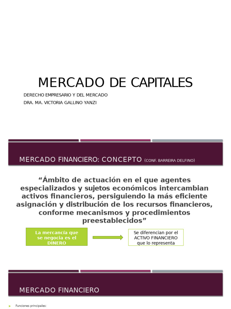 Mercado de Capitales | PDF | Bolsa | Bolsa de Valores