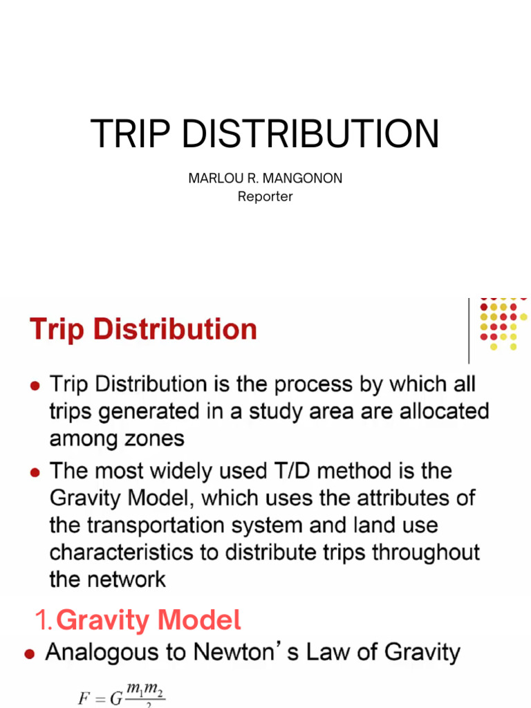 Trip Distribution | PDF