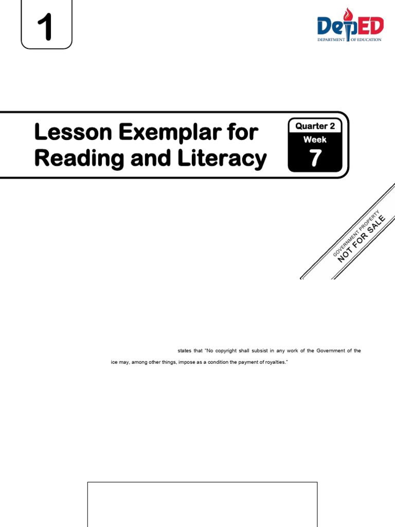 Week 7 Reading and Literacy Lesson Plan | PDF | Word | Learning