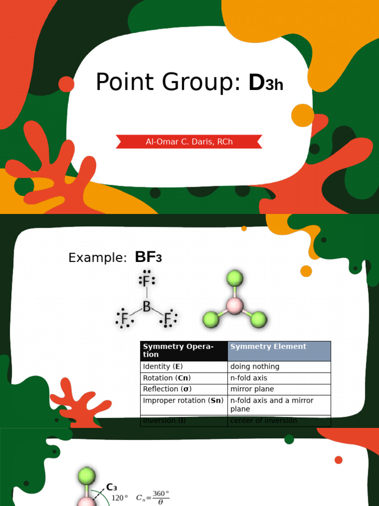 D3h Point Group Symmetry Overview | PDF | Cartesian Coordinate System ...