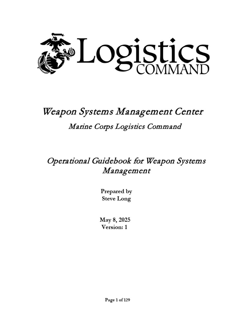 Weapon Systems Management Guide | PDF | United States Marine Corps ...