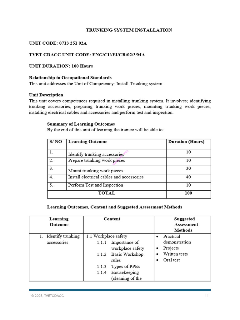 Trunking System Installation Guide | PDF | Fuse (Electrical) | Electricity