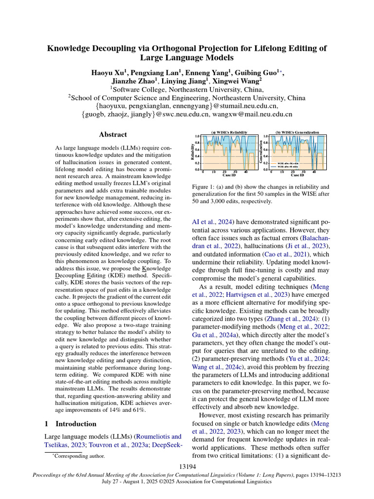 Knowledge Decoupling for LLM Editing | PDF | Computing | Computer Science