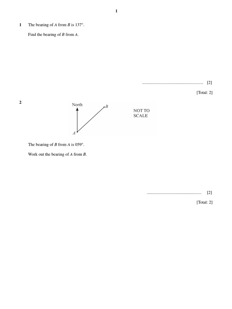 Bearings and Distance Calculations | PDF | Euclid | Geometric Shapes