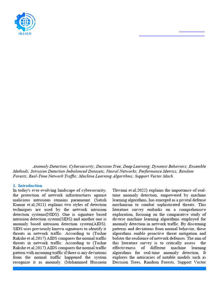 Comparative Study of ML for Anomaly Detection | PDF | Machine Learning ...