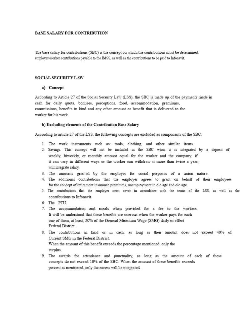 Understanding Base Salary Contributions | PDF | Salary | Employment ...