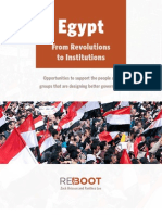 Reboot Egypt From Revolutions To Institutions