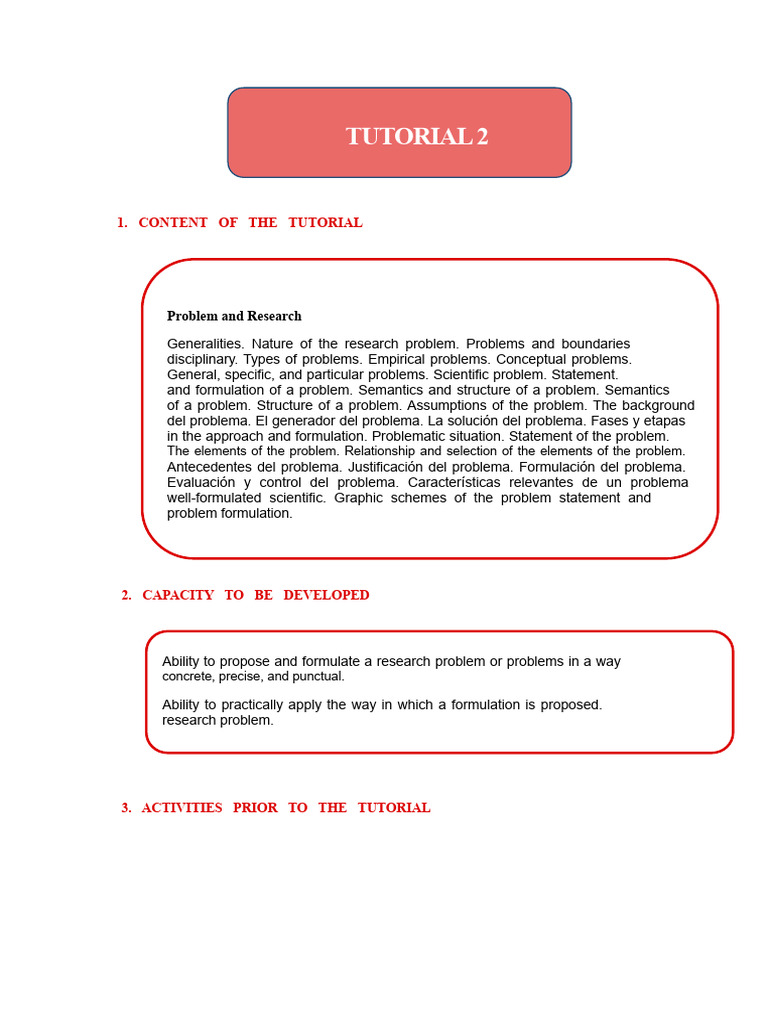 Formulating Research Problems Tutorial | PDF | Knowledge | Theory