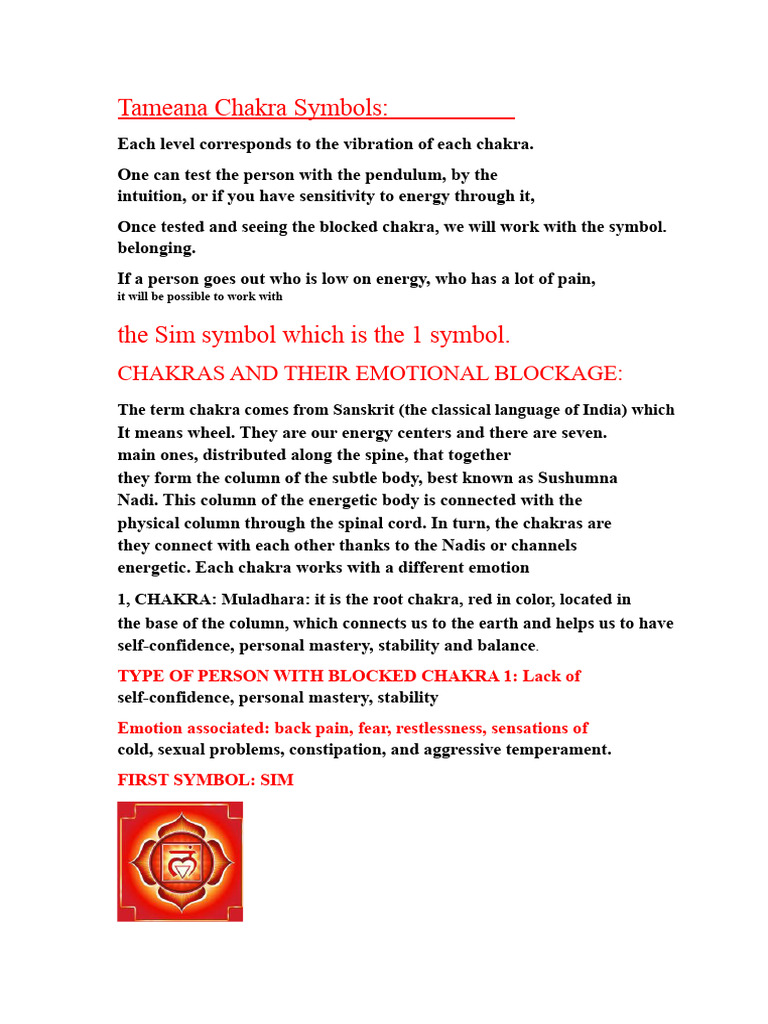 Tameana symbols chakras | PDF | Chakra | Tantra