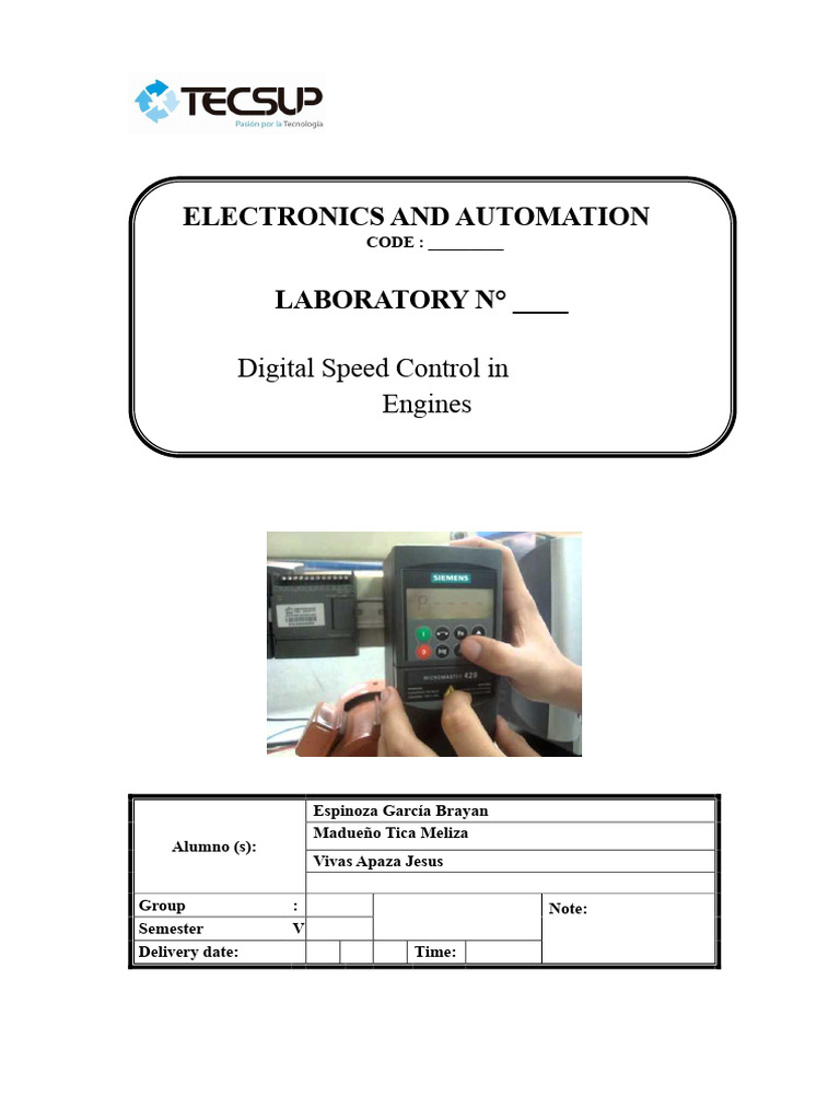 Digital Speed Control in Motors Guide | PDF | Electric Motor | Power Supply