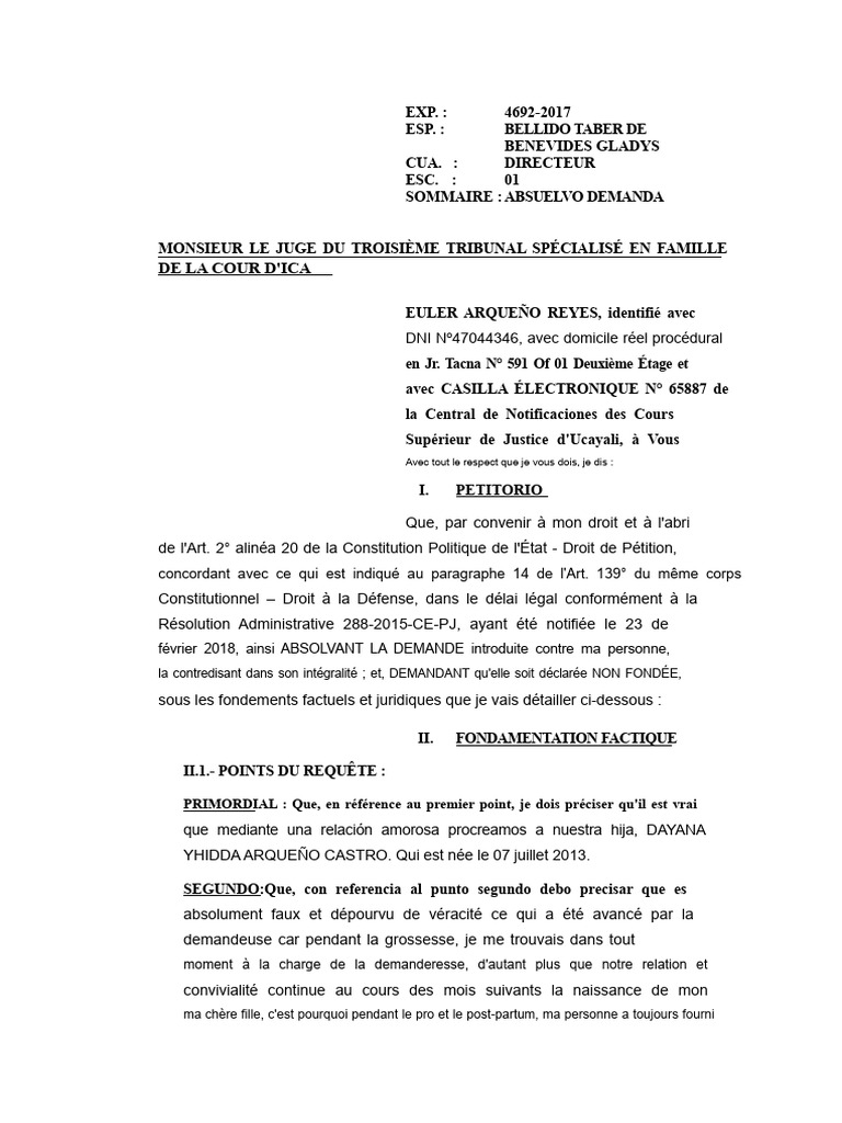 Demande de garde d'enfant et conciliation | PDF | Justice | Crime et ...