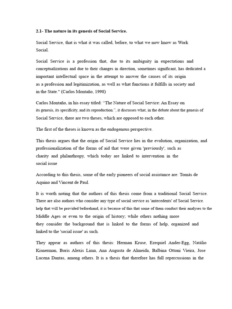 Genesis and Evolution of Social Service | PDF | Social Work